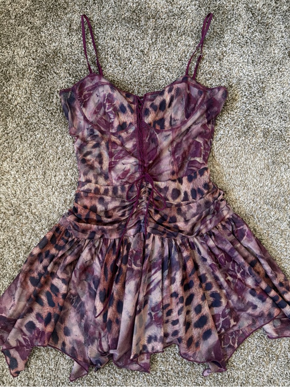 Purple Leopard Print Dress
